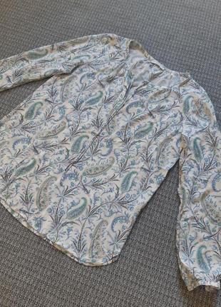 Блуза нежная легкая летняя длинный рукав вискоза1 фото