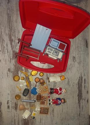 Playmobil игровій набір пекарня санта клауса діда мороза и фигурки принцесса, и принца .