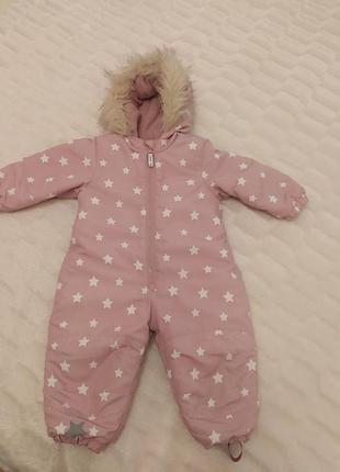 Детский зимний комбинезон для девочки. размер 68/74
