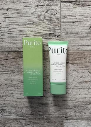 Purito seoul сироватка для чутливої шкіри із екстрактом центели та spf wonder releaf centella serum unscented 60 мл