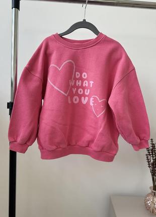 Свитшот малиновый теплый 2