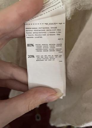 Sinsay платье из льна белое молочное xs-s4 фото