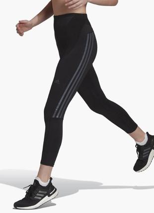 Лосини великий розмір adidas run icons 3-stripes 7/8 running