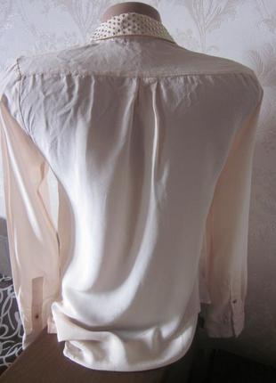 Шелковая рубашка-блуза zara размер s3 фото