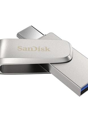 Флеш накопитель 2 интерфейса sandisk ultra dual luxe 512 gb (usb 3.1 + type-c)