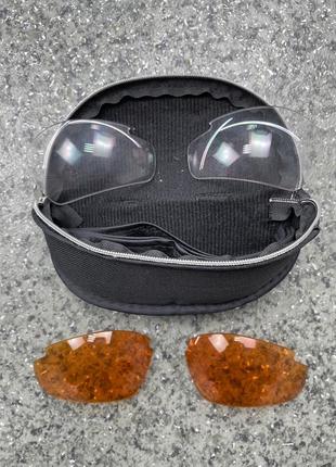 Вело набор очков линз + чехол oakley солнце защитные polaroid маска carrera окуляри спорт городские ray-ban военные police карго