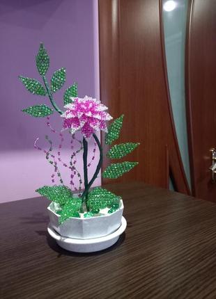 Цветы, ветки, деревья из хрустальных бусин