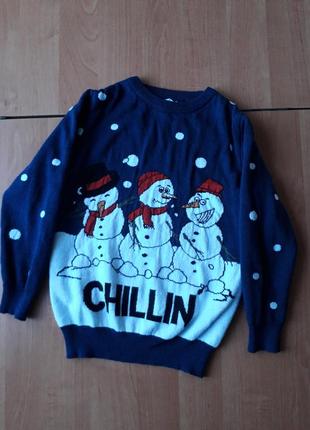 Новорічний светр для дитини 8-9  років.