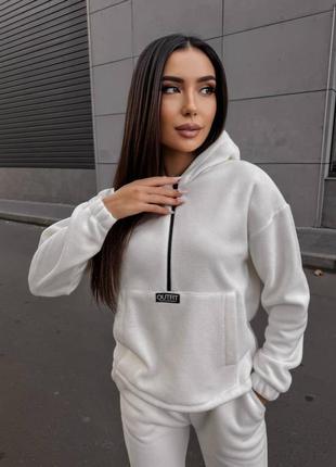 Женский флисовый костюм, черный флисовый костюм, серый флисовый костюм, молочный флисовый...