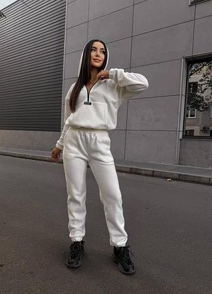 Женский флисовый костюм, черный флисовый костюм, серый флисовый костюм, молочный флисовый...