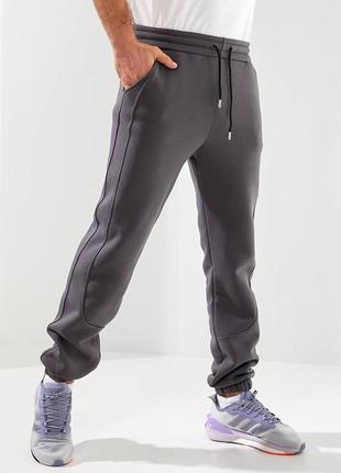 Теплые спортивные штаны, трехнить флис, графит и черные, m,l,xl,xxl,xxl