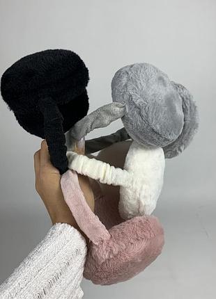 Теплі навушники з хутра хутряні навушники пухнасті навушники