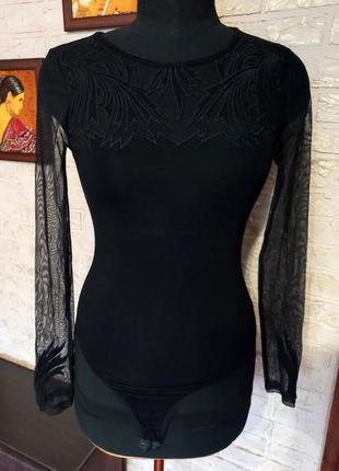 Боди со вставками сетки