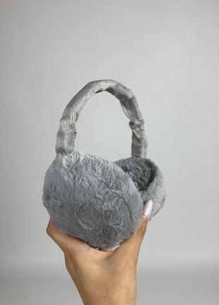 Пухнасті навушники з хутра хутряні навушники теплі навушники3 фото