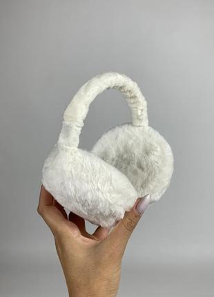Пухнасті навушники з хутра хутряні навушники теплі навушники4 фото