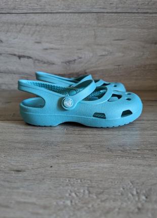 Мятные шлепанцы  босоножки крокс  crocs  c 9 26 р 16 см