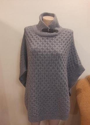 Пончо massimo dutti шерсть, ангора, кашемир