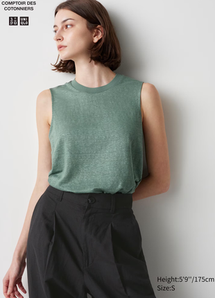 Лляна футболка uniqlo