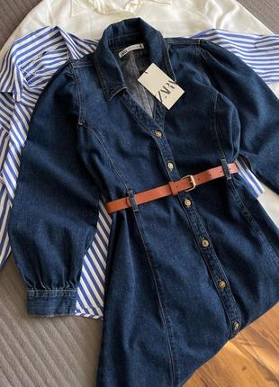 Джинсове плаття довжини міді джинсова сукня денім