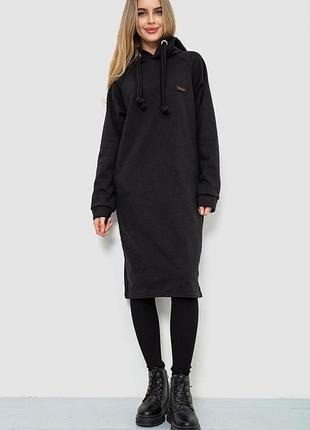 Туника на флисе черного цвета
