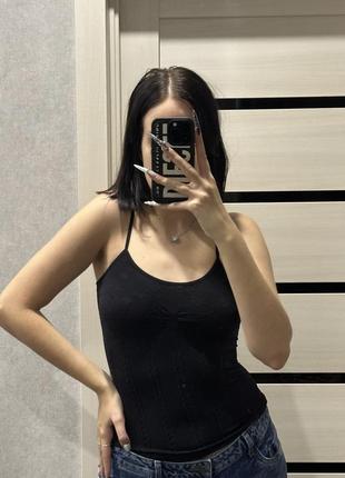 Женская утягивающая майка белье на бретельках