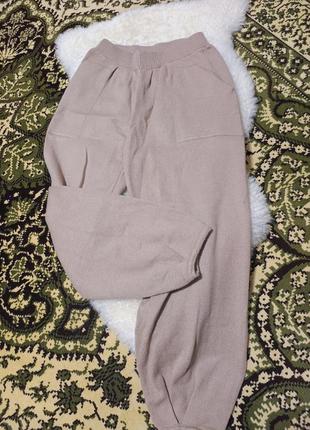 Теплые вязанные брюки р 42