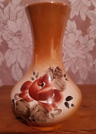 Ваза фарфоровая с рисунком цветов
