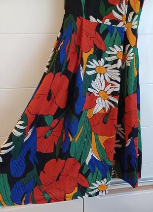 Медное платье с карманами сарафан цветочный принт2 фото