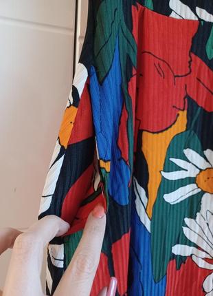 Медное платье с карманами сарафан цветочный принт3 фото