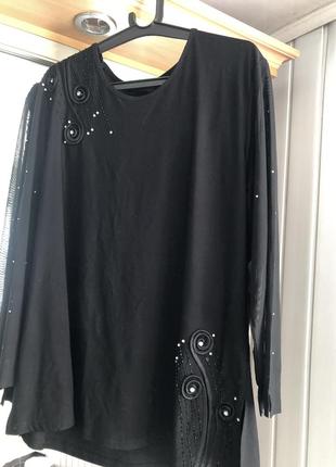 Блуза с длинным прозрачным рукавом