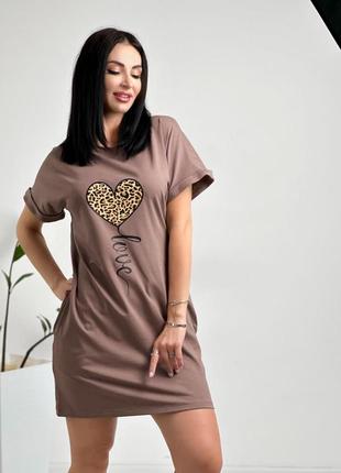 Жіноча літня сукня з малюнком з кишенями з бавовни2 фото