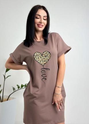 Жіноча літня сукня з малюнком з кишенями з бавовни3 фото