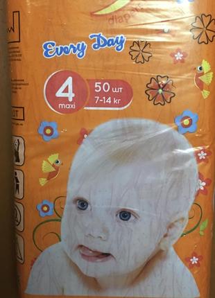 Joy every day подгузники памперсы на 7-14 кг размер 4