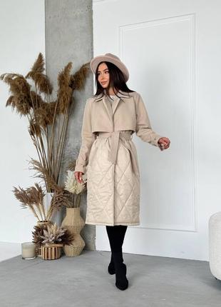 Пальто комбинированное рр 42-52