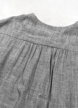 Сукня zara міді довжини меланжевого сірого кольору з кишенями6 фото