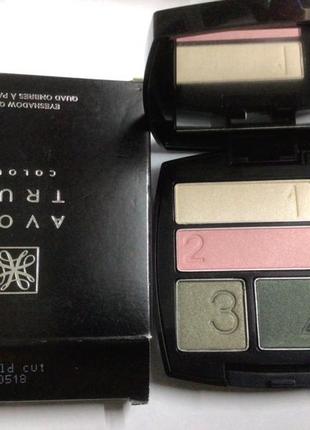 Тени 4-х цветные (emerald cut) avon