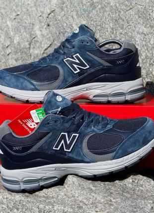 Зимние мужские кроссовки new balance 574 синие на меху