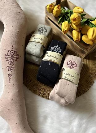 Теплі махрові рожеві колготки