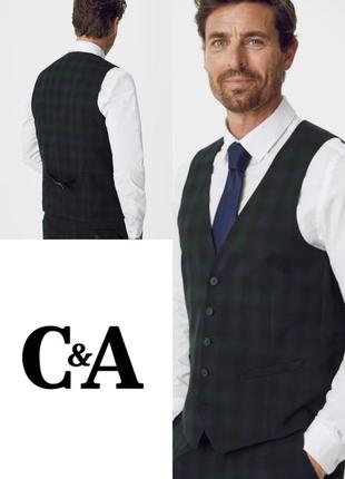 Стильний чоловічий жилет c&a slim fit етикетка