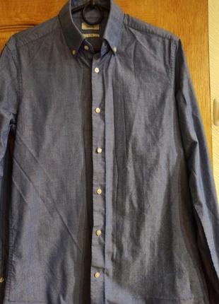 Классная мужская рубашка рубашка 44-46 -m длина 70 рукав 62 полугрудь 48 без дефектов...