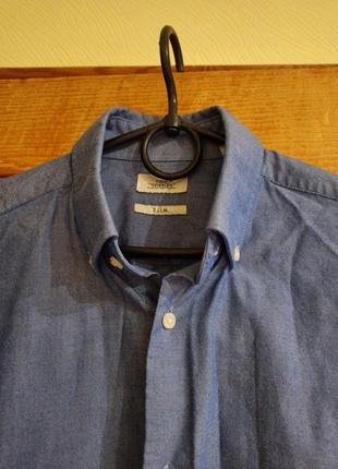 Классная мужская рубашка рубашка 44-46 -m длина 70 рукав 62 полугрудь 48 без дефектов...