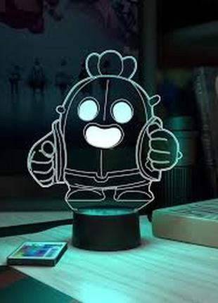 Тематический декор для спальни ночник brawl stars led lamp spike