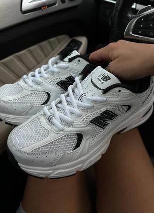New balance 530 white/black premium, жіночі кросівки, женские кроссовки
