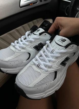 New balance 530 white/black premium, жіночі кросівки, женские кроссовки