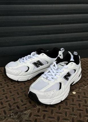 New balance 530 white/black premium, жіночі кросівки, женские кроссовки