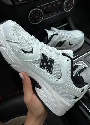New balance 530 white/black premium, жіночі кросівки, женские кроссовки