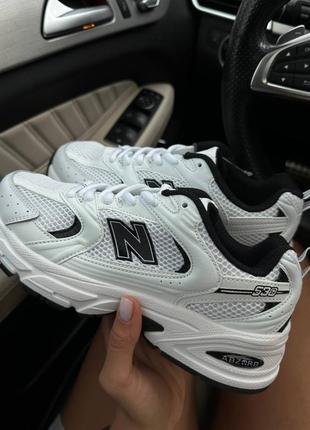 New balance 530 white/black premium, жіночі кросівки, женские кроссовки