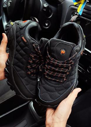 Мужские кроссовки merrell continuum vibram черные (термо)