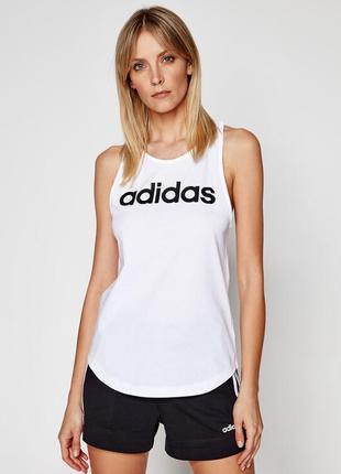 Женская белая майка adidas xxl