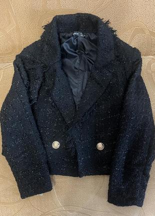 Жакет твидовый shein